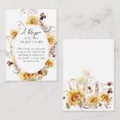 Zonnebloem Wildflower Modern Vrijgezellenfeest Res Informatiekaartje (Voorkant / Achterkant)