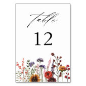 Zonnebloem & Wildflowers Bloemen Kaart (Achterkant)