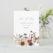 Zonnebloem & Wildflowers Bloemen Save The Date (Staand voorkant)