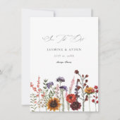 Zonnebloem & Wildflowers Bloemen Save The Date (Voorkant)