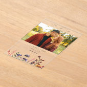 Zonnebloem & Wildflowers Bloemfoto Acryl Uitnodigingen (Laagn)