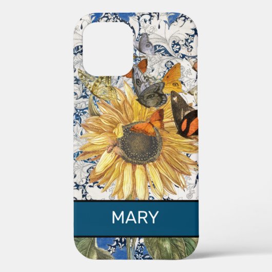 ZONNEBLOEM WILLIAM MORRIS iPhone 12 HOESJE DIY NAA (Achterkant)