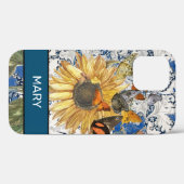 ZONNEBLOEM WILLIAM MORRIS iPhone 12 HOESJE DIY NAA (Achterkant (horizontaal))