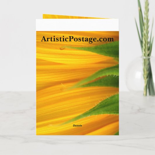 Zonnebloem Winkelkaart Kaart (Achterkant)