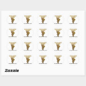 Zonnebloem Wishes Teddy Bear Kisses Ronde Sticker (Vel)