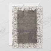 Zonnebloem Wit en Blauw Rustiek Herfst Bruiloft Kaart (Achterkant)