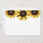 Zonnebloem Wit Floral Geel Bedankkaart (Achterkant)