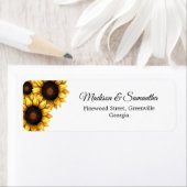 Zonnebloem Wit Floral Rustic Etiket (Insitu)