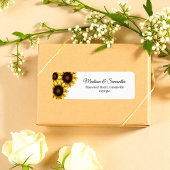 Zonnebloem Wit Floral Rustic Etiket