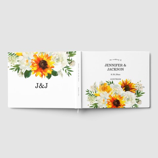 Zonnebloem - wit gastenboek (Volledig)