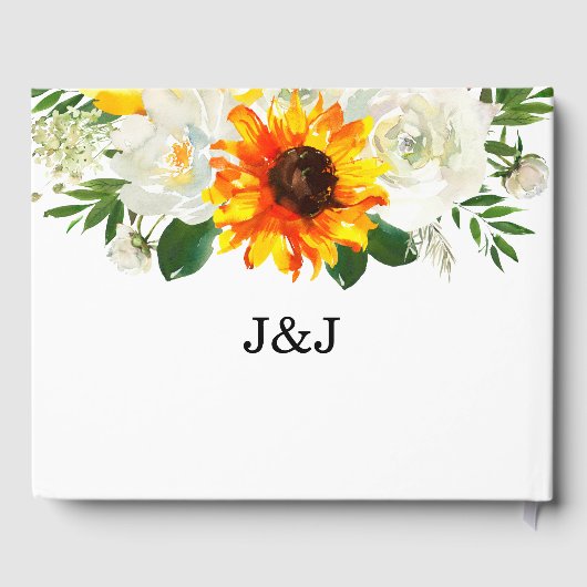 Zonnebloem - wit gastenboek (Achterkant)