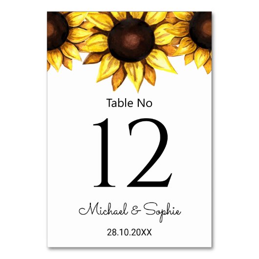 Zonnebloem Wit geel Kaart (Voorkant)