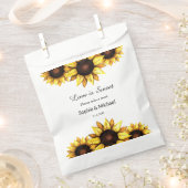 Zonnebloem Wit Rustic Favor Bag Bedankzakje (Geknipt)