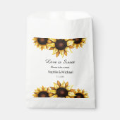 Zonnebloem Wit Rustic Favor Bag Bedankzakje (Voorkant)