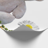 Zonnebloem Wit Teddy Bear Matte Wrapping Paper Cadeaupapier (Hoek)