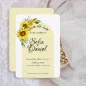 Zonnebloem witte daisy boog elegant save the date