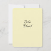 Zonnebloem witte daisy boog zijn elegant RSVP kaartje (Achterkant)