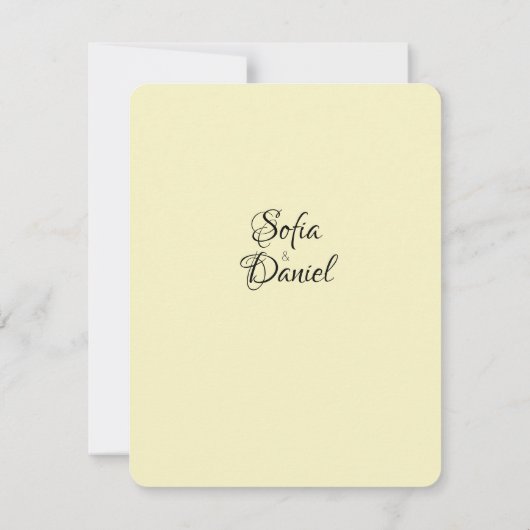 Zonnebloem witte daisy boog zijn elegant RSVP kaartje (Achterkant)