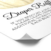 Zonnebloem Witte pompoen Baby, luierraffle Poster (Hoek)