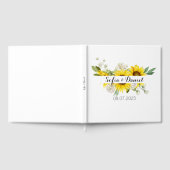 Zonnebloem witte roos trouw wit gastenboek (Volledig)