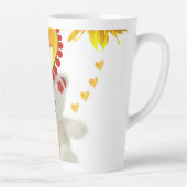 Zonnebloem Witte Teddy Bear Latte Mok (Rechts)
