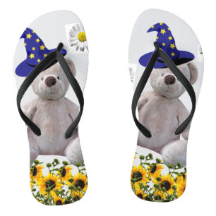 Zonnebloem Witte Teenslippers van Teddy Bear