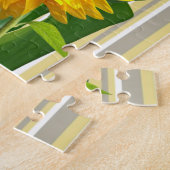 Zonnebloem Witte Tulp Butterfly Puzzles Legpuzzel (Zijkant)