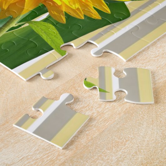 Zonnebloem Witte Tulp Butterfly Puzzles Legpuzzel (Zijkant)