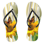 Zonnebloem Witte Tulp Butterfly Teenslippers (Voetbed)