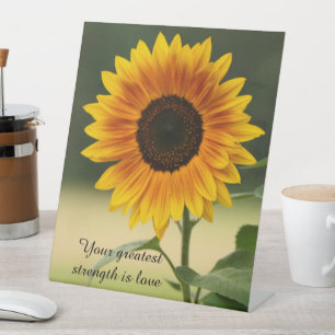 Zonnebloem Woorden van Wijsheid Sokkel Bord Reclamebord Met Voetstuk