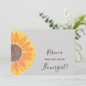 Zonnebloem word jij mijn bloederige grijs kaart (Staand voorkant)