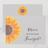 Zonnebloem word jij mijn bloederige grijs kaart (Voorkant / Achterkant)