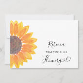Zonnebloem... word jij mijn bloemmeisje. kaart (Voorkant)