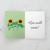 Zonnebloem wordt snel gezond kaart (Binnen)