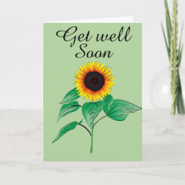 Zonnebloem wordt snel gezond kaart