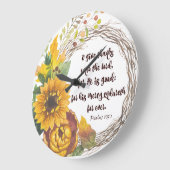 Zonnebloem Wreater met Bedankt Bijbel Verse Grote Klok (Hoek)