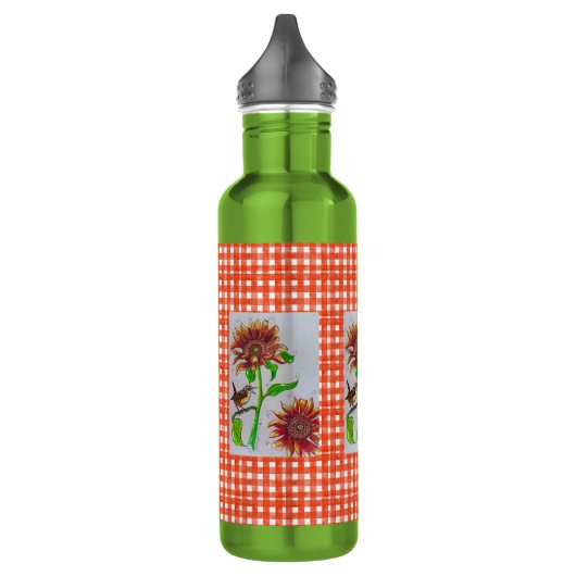 Zonnebloem Wren Waterfles Waterfles (Links)