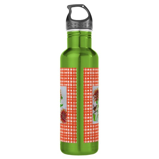 Zonnebloem Wren Waterfles Waterfles (Achterkant)