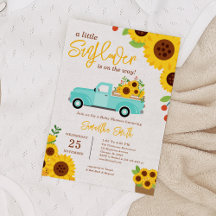 Zonnebloem Yellow Truck Herfst Boy Baby shower