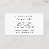Zonnebloem Yoga Instructeur Logo Visitekaartje (Achterkant)