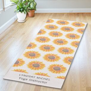 Zonnebloem Yoga-instructeur Yogamat