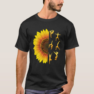 Zonnebloem Yoga Yogi Hippie Flower Power Meditatie T-shirt