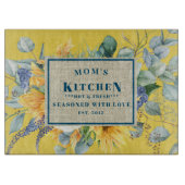 Zonnebloem Zaaid met de keuken van Love Mam Snijplank (Voorkant)