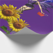 Zonnebloem Zacht Rood Gehartenpapier voor het oppa Cadeaupapier (Hoek)