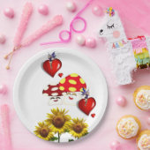 Zonnebloem Zachte Borden van pompoenpapier Papieren Bordje (Feest)