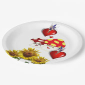 Zonnebloem Zachte Borden van pompoenpapier Papieren Bordje (Gekanteld)