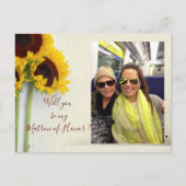 Zonnebloem... zal jij mijn Bridesmaid uitnodiging  (Voorkant)