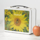 zonnebloem, zand, kisten, sjabloon, kleurrijke+ va (In situ)