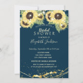 Zonnebloem, zand, snaarlicht, goudVrijgezellenfees Kaart (Voorkant)