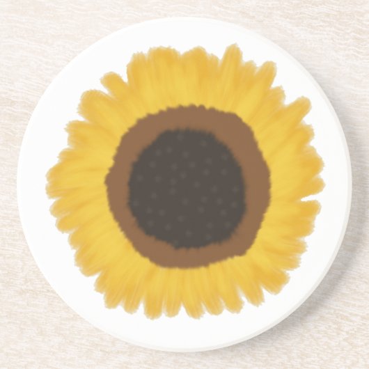 Zonnebloem Zandsteen Onderzetter (Voorkant)